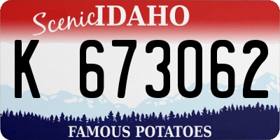 ID license plate K673062