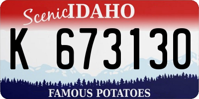ID license plate K673130