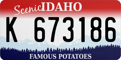 ID license plate K673186