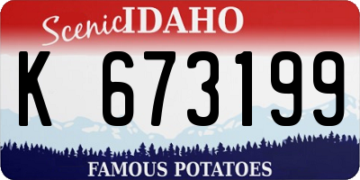 ID license plate K673199