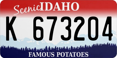 ID license plate K673204