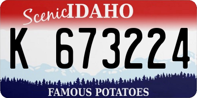ID license plate K673224