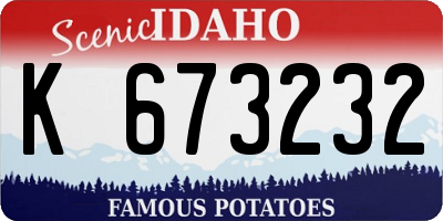ID license plate K673232