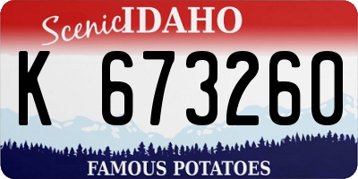 ID license plate K673260