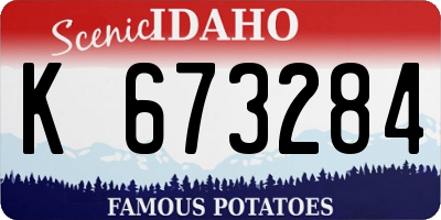 ID license plate K673284