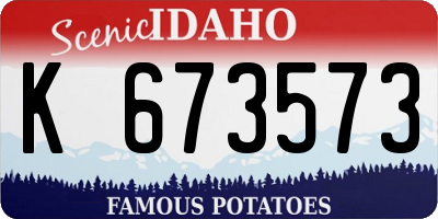 ID license plate K673573
