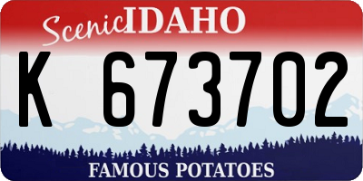 ID license plate K673702