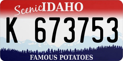 ID license plate K673753
