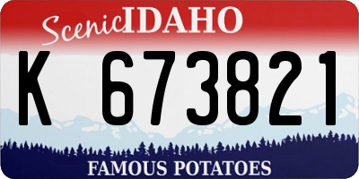 ID license plate K673821