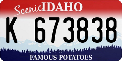 ID license plate K673838
