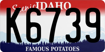 ID license plate K6739