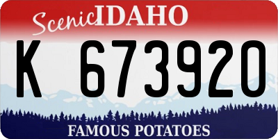 ID license plate K673920
