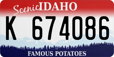 ID license plate K674086