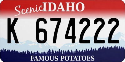ID license plate K674222