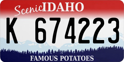 ID license plate K674223