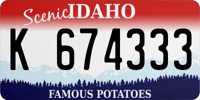 ID license plate K674333