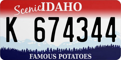 ID license plate K674344