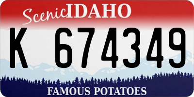 ID license plate K674349