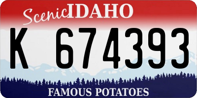 ID license plate K674393