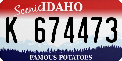 ID license plate K674473
