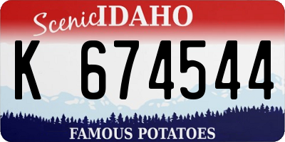 ID license plate K674544