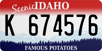 ID license plate K674576