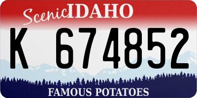 ID license plate K674852
