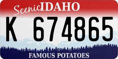 ID license plate K674865
