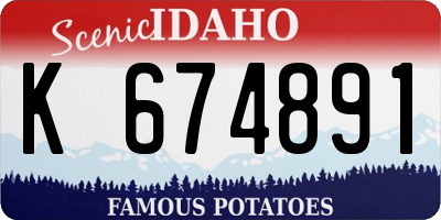 ID license plate K674891