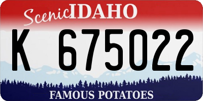 ID license plate K675022