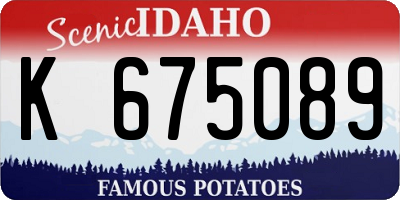 ID license plate K675089
