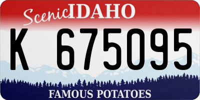 ID license plate K675095