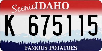 ID license plate K675115