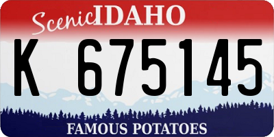 ID license plate K675145