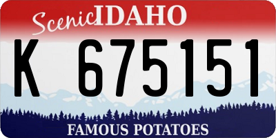 ID license plate K675151