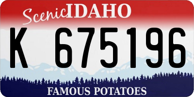 ID license plate K675196