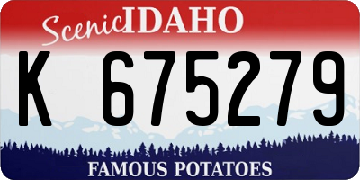 ID license plate K675279
