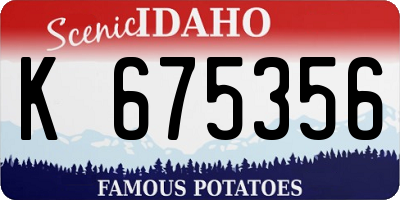ID license plate K675356