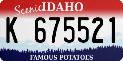 ID license plate K675521