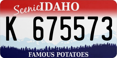 ID license plate K675573