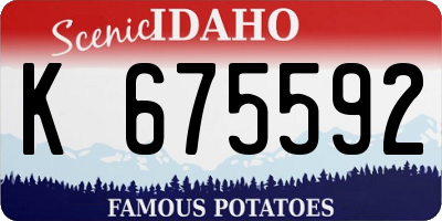 ID license plate K675592