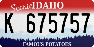 ID license plate K675757