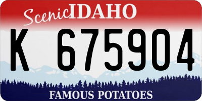 ID license plate K675904