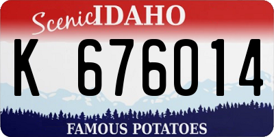 ID license plate K676014