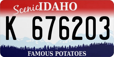 ID license plate K676203