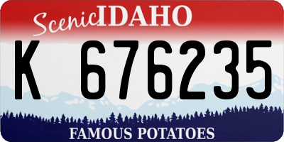 ID license plate K676235