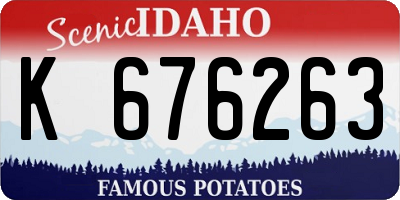 ID license plate K676263