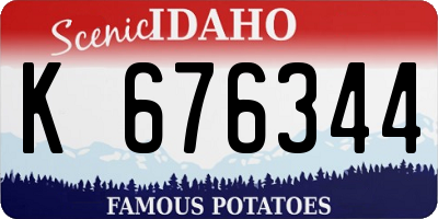 ID license plate K676344