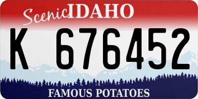 ID license plate K676452