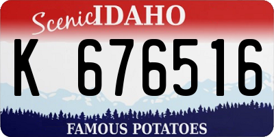 ID license plate K676516
